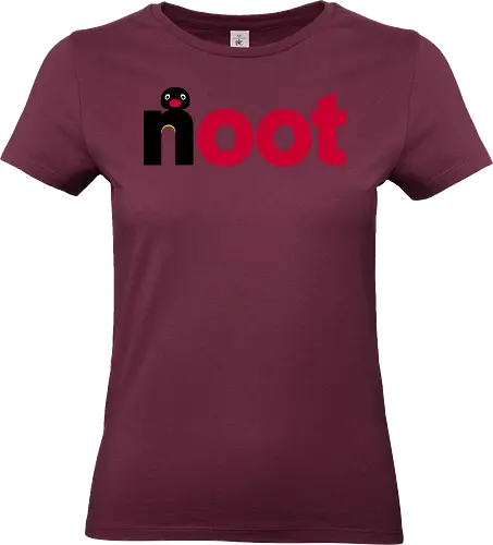 Nootella! - pingu, penguin, clay, nostalgia, nutella, funny, cream, chocolate, logo, mashup - Standard T-Shirt (Women)