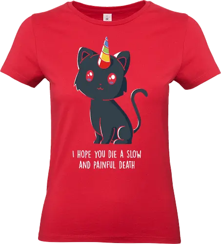Cute Death - Cat, Cute, Unicorn, Death - Standard T-Shirt (Women)