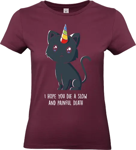 Cute Death - Cat, Cute, Unicorn, Death - Standard T-Shirt (Women)