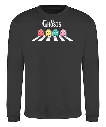 The Ghosts - Retrogaming, ghost, ghosts, pixelart, pixel, atari, vintage, games, retrogames, retro, beatles, abbey road - Sweatshirt