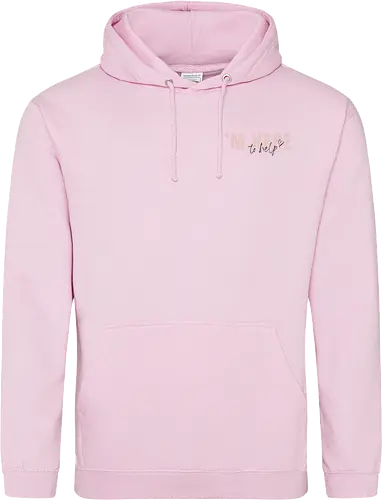 Here To Help - Rosa mit schwarzer Schrift - Standard Hoodie