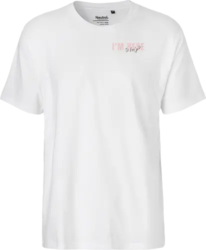 Here To Help - Rosa mit schwarzer Schrift - Fairtrade T-Shirt