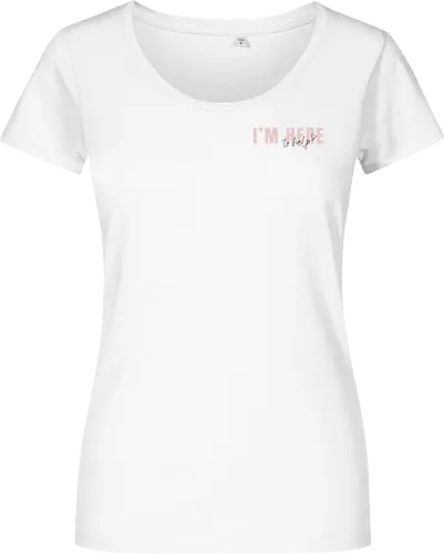 Here To Help - Rosa mit schwarzer Schrift - Women T-Shirt