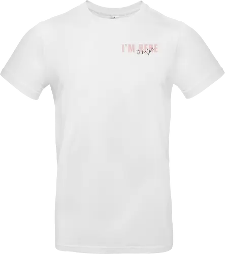 Here To Help - Rosa mit schwarzer Schrift - Standard T-Shirt