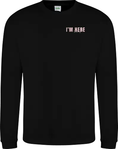 Here To Help - Rosa mit weißer Schrift - Sweatshirt