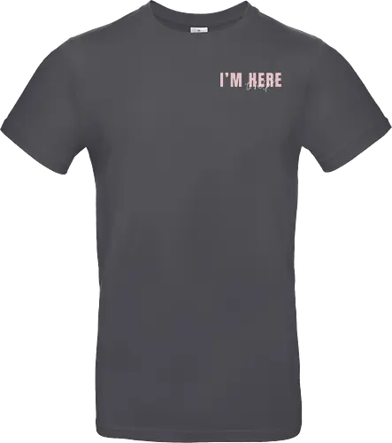 Here To Help - Rosa mit weißer Schrift - Standard T-Shirt