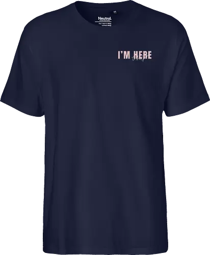 Here To Help - Rosa mit weißer Schrift - Fairtrade T-Shirt