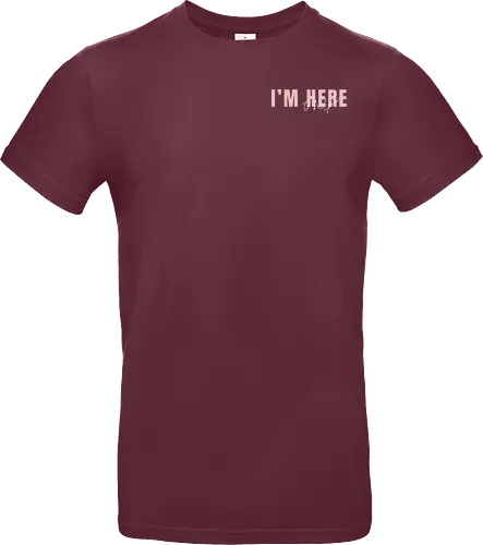 Here To Help - Rosa mit weißer Schrift - Standard T-Shirt