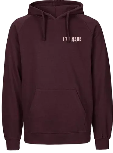 Here To Help - Rosa mit weißer Schrift - Fairtrade Hoodie