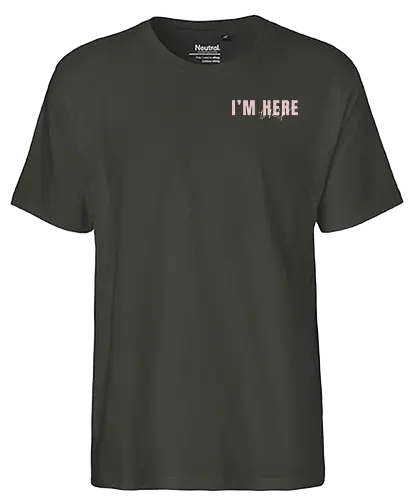 Here To Help - Rosa mit weißer Schrift - Fairtrade T-Shirt
