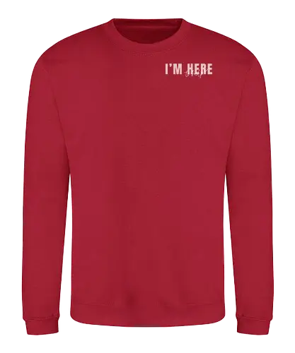 Here To Help - Rosa mit weißer Schrift - Sweatshirt