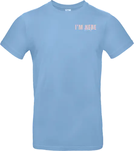 Here To Help - Rosa mit weißer Schrift - Standard T-Shirt