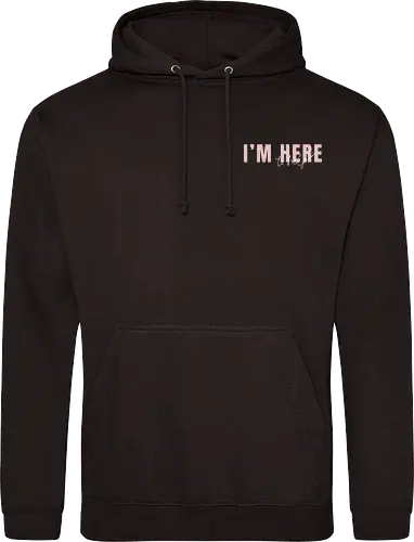 Here To Help - Rosa mit weißer Schrift - Standard Hoodie