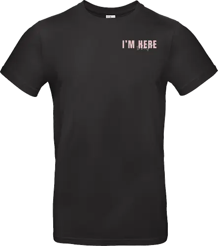 Here To Help - Rosa mit weißer Schrift - Standard T-Shirt