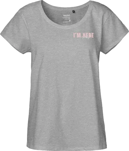 Here To Help - Rosa mit weißer Schrift - Fairtrade Girl Shirt
