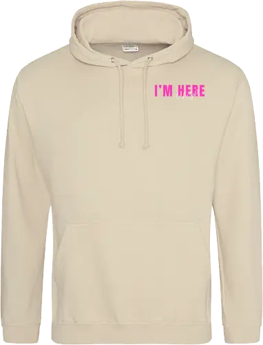 Here To Help - Pink mit weißer Schrift - Standard Hoodie