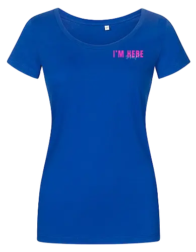 Here To Help - Pink mit weißer Schrift - Women T-Shirt