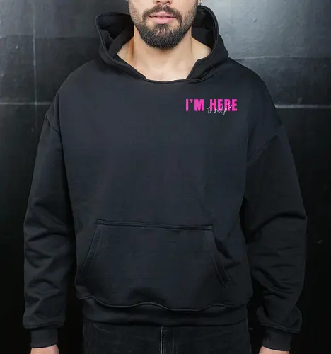 Here To Help - Pink mit weißer Schrift