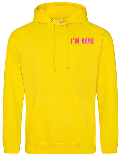 Here To Help - Pink mit weißer Schrift - Standard Hoodie