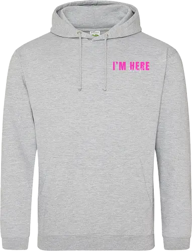 Here To Help - Pink mit weißer Schrift - Standard Hoodie