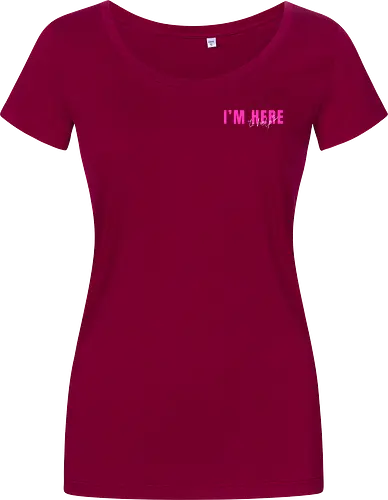 Here To Help - Pink mit weißer Schrift - Women T-Shirt