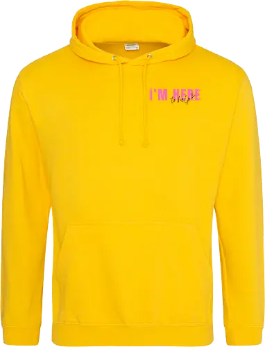 Here To Help - Pink mit schwarzer Schrift - Standard Hoodie
