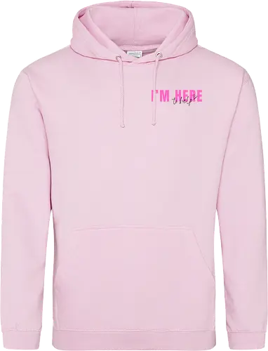 Here To Help - Pink mit schwarzer Schrift - Standard Hoodie
