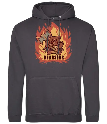 Going BEARserk - bär wortspiel, abenteuer, bären, axt, krieger, klasse, rpg klasse, kampf, tier, bear, berserker, bearserker, bearserk, pun, play on words, adventure, fantasy, bears, axe, warrior, class, rpg class, battle, animal - Standard Hoodie