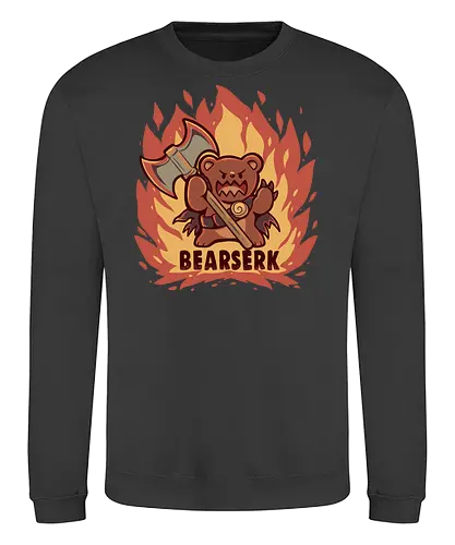 Going BEARserk - bär wortspiel, abenteuer, bären, axt, krieger, klasse, rpg klasse, kampf, tier, bear, berserker, bearserker, bearserk, pun, play on words, adventure, fantasy, bears, axe, warrior, class, rpg class, battle, animal - Sweatshirt
