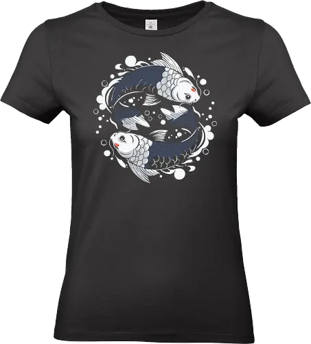Two carp - carp, karp, japan, japanese, geek, nerd, pop, animals - Standard T-Shirt (Women)