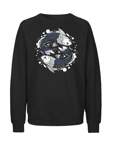 Two carp - carp, karp, japan, japanese, geek, nerd, pop, animals - Fairtrade Sweatshirt