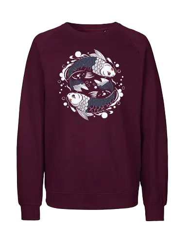 Two carp - carp, karp, japan, japanese, geek, nerd, pop, animals - Fairtrade Sweatshirt