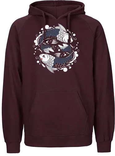 Two carp - carp, karp, japan, japanese, geek, nerd, pop, animals - Fairtrade Hoodie