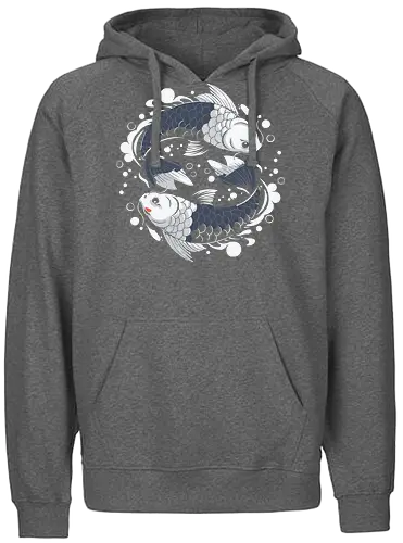 Two carp - carp, karp, japan, japanese, geek, nerd, pop, animals - Fairtrade Hoodie