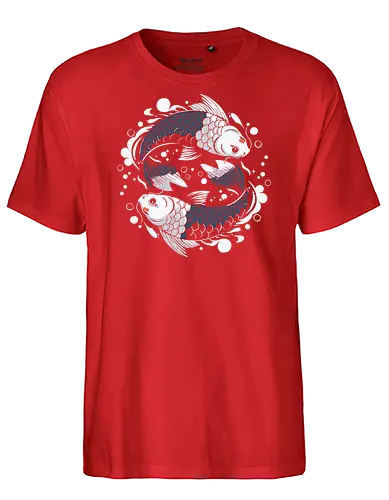 Two carp - carp, karp, japan, japanese, geek, nerd, pop, animals - Fairtrade T-Shirt