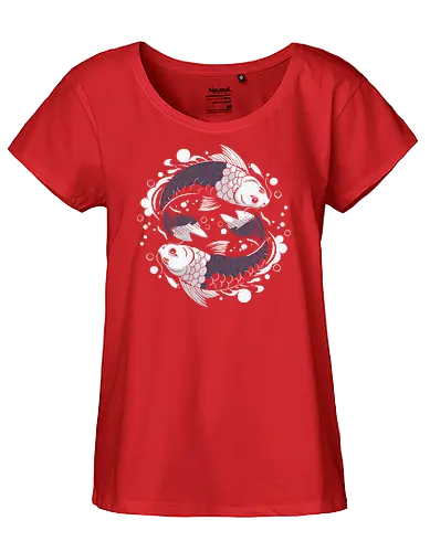 Two carp - carp, karp, japan, japanese, geek, nerd, pop, animals - Fairtrade Girl Shirt