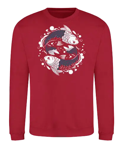 Two carp - carp, karp, japan, japanese, geek, nerd, pop, animals - Sweatshirt