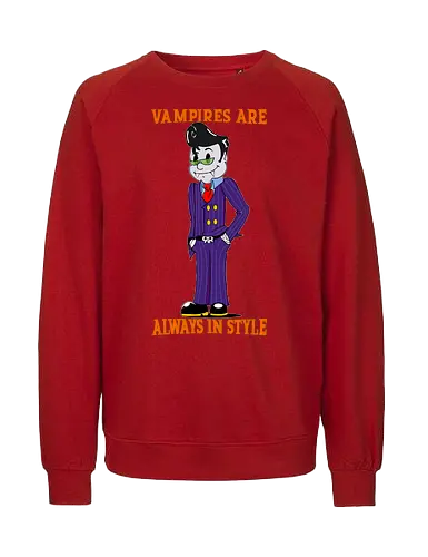 Vampire's Style (Vampirstyle) - Vampir, Rubber-Hose-Stil, Gothic, Halloween, Vintage, gruselig, Cartoon, zeitlos, Fantasy, Horror, Kawaii, Retro, zauberhaft, trendy, klassisch, stilvoll, skurril, schwarzer Humor, Mythologie, einzigartig - Fairtrade Sweatshirt