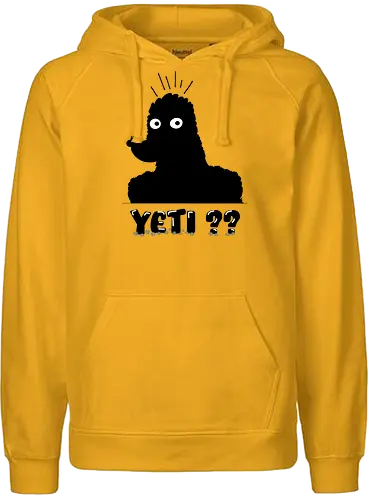 Yeti?? - Yeti, Schneemensch, Monster, Mythos, Mystery, Abominable Snowman, Legende, Kryptid, Kreatur, minimalistisch, Eis, Alpen, Berge, Kälte, Abenteuer, Kryptozoologie, geheimnisvoll, Skurrilität, Winter, Design - Fairtrade Hoodie