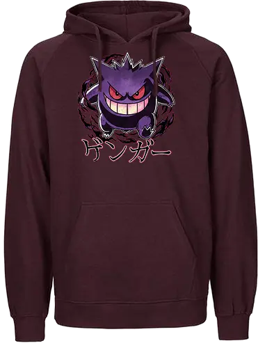 Night Shade - Pocket, Ghost type, Anime, Video game, Art, Fan art, Dark type, go, Mega Ghost, Ghost evolution - Fairtrade Hoodie