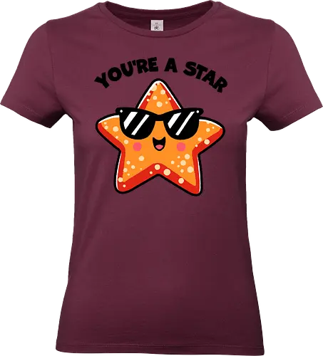 You're a star - star, space, galaxy, universe, night sky, astronomy, celestial, shine, twinkle, constellation, light, cosmos, astrological, stellar, heavenly, glasses, meme, pun - Standard T-Shirt (Women)