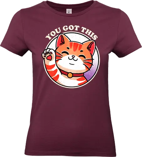 You got this cat - cat, kitten, feline, pet, animal, cute, tabby, domestic, animal lover, whiskers, black cat, funny cat, cat lover, meow, purring, positive, motivational, inspirational, uplifting, good vibes, self care, mindfulness, happiness, supportive, encouragement, growth, wellness, success, positivity, cheerful - Standard T-Shirt (Women)