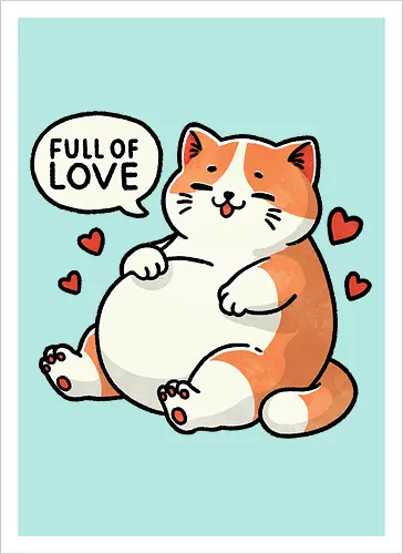 Full of love cat