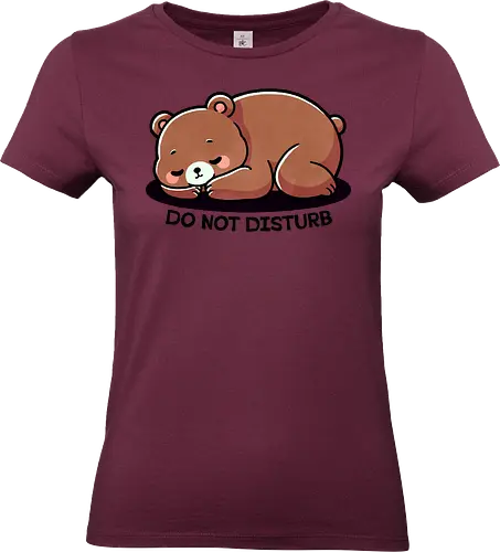 Do not disturb  - do not disturb, privacy, rest, peaceful, humor, relax, art, funny warning, bear, animal, wildlife, nature, forest, cute bear, grizzly bear, black bear, polar bear, cartoon bear, bear illustration, bear art, bear lovers, woodland, mammal, lazy - Standard T-Shirt (Women)