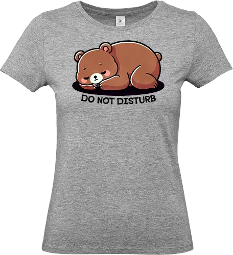 Do not disturb  - do not disturb, privacy, rest, peaceful, humor, relax, art, funny warning, bear, animal, wildlife, nature, forest, cute bear, grizzly bear, black bear, polar bear, cartoon bear, bear illustration, bear art, bear lovers, woodland, mammal, lazy - Standard T-Shirt (Women)