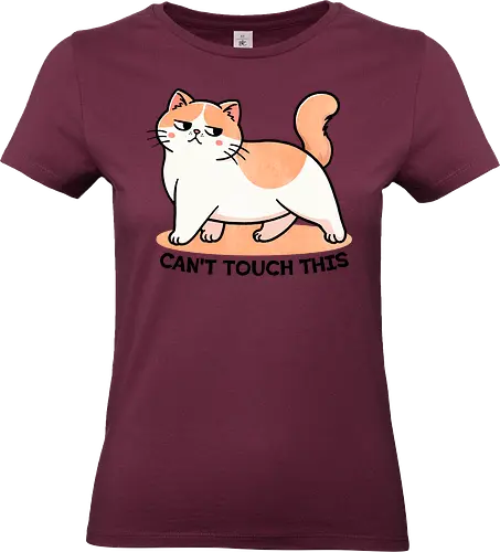Can't touch this - music, rap, hip hop, dance, funny, meme, 90s, nostalgia, party, song lyrics, catchy, stylish, iconic, performance, culture, cat, sassy, kitten - Standard T-Shirt (Women)