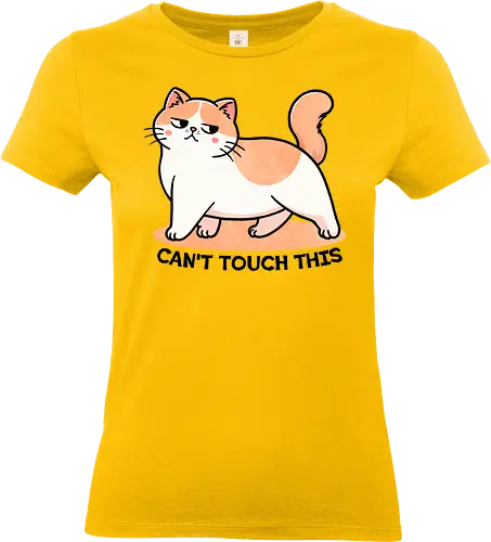 Can't touch this - music, rap, hip hop, dance, funny, meme, 90s, nostalgia, party, song lyrics, catchy, stylish, iconic, performance, culture, cat, sassy, kitten - Standard T-Shirt (Women)