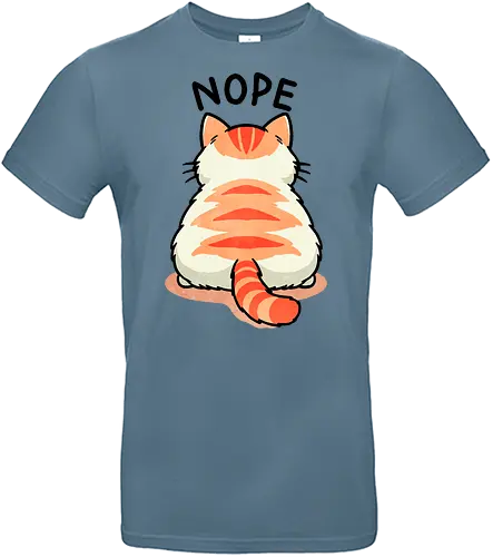 Nope cat - nope, cat, funny, humor, illustration, pet, animal, meme, sassy, attitude - Standard T-Shirt