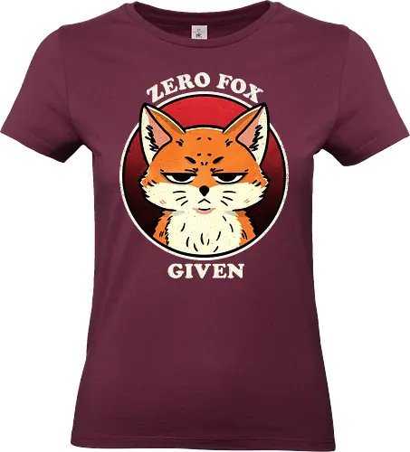 Zero fox given - zero fox given, fox, pun, wildlife, sarcastic, gift for her, funny fox, sassy fox, illustration, graphic design, animal art, snarky, humor, quirky, art prints - Standard T-Shirt (Women)