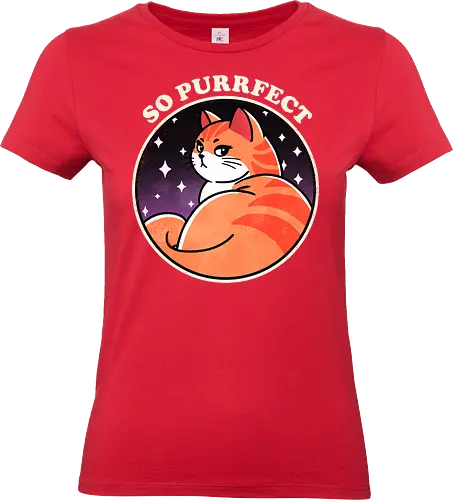 So purrfect - cat, cute, kitten, feline, pet, animal, puns, purr, funny, funny cat, whiskers, adorable, purrfection, humor, pet lover, cat lover - Standard T-Shirt (Women)